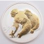 2010 Australian Kookaburra + Koala 1 oz .999 Gold Gilded Pure Silver Coins