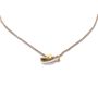 Vintage Tane Mexico Sterling Silver & 14k Yellow Gold Butterfly Pendant Necklace