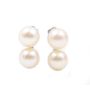 14K wg screw back cultured pearls earrings 4-quality pearls