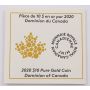 2020 Dominion of Canada Proof $10 Gold Coin 1/4oz .9999 Fine 