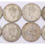 India 1940 1941 1942 1944 1945 One Rupee silver coins 2 of each date 10-coins