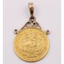 1896 South Africa 1/2 pond gold coin watch fob or pendant