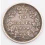1858 Canada 10 cents VF+