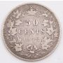 1872H Canada 50 cents A/V cross bar VG