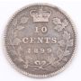 1899 large-9s Canada 10 cents obverse-6  VG