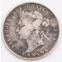 1881H Canada 25 cents FINE details damaged