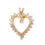 0.90ct tcw Diamonds 14K yellow gold Heart pendant 