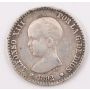 1892 Spain 50 Centimos silver coin EF+ 