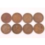 8x Key Date Canada Cents 1922 1923 1924 1925 1926 1927 1930 & 1931 VG