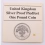 1987 Royal Mint The Oak Tree PIEDFORT Silver Proof one Pound £1 coin 