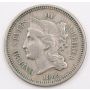 1865 Three Cents nickel EF+