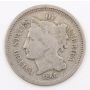 1866 Three Cents nickel VG