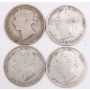 1872 1882 1896 1900 Newfoundland 20 Cents 4-coins 
