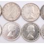 10x 1953 Canada Silver Dollars 10-coins EF to Choice AU 