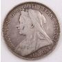 1896  Silver Crown coin Queen Victoria Great Britain 