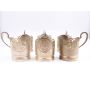 6x Vintage Russian Glass Cup Holders Podstakanik 875 Silver 748.75 grams