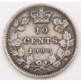1900 Canada 10 cents EF damage obverse added metal at 12 oclock