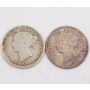 1900 and 1901 Canada 10 cents 2-coins G