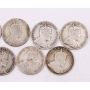 9x Canada King Edward VII 10 cents 5x 1907 and 4x 1910   9-coins G/VG