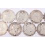 1902-1910 Canada 25c 1902 02H 03 05 06 07 08 09 1910 9-coins VG