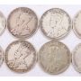 1911 12 14 16 17 18 19 20 29 & 1931 Canada 50 cents 10-coins G to F