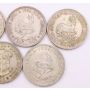 South Africa 5 Shillings 1947 48 49 50 51 52 57 60 64 9-silver coins circulated