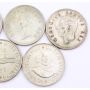 South Africa 5 Shillings 1947 48 49 51 52 56 57 60 64 9-silver coins circulated
