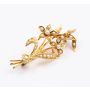 c1900 Seed Pearl Brooch 15ct Gold stamped 
