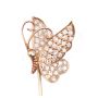 14K Gold Lapel Pin Butterfly in flight 0.56ct tcw Diamonds G/H VS/I 