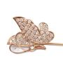 14K Gold Lapel Pin Butterfly in flight 0.56ct tcw Diamonds G/H VS/I 