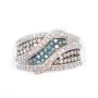 98x Diamonds 18k white gold ring 6.8 grams Size- 8.5