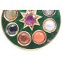 18k gold Brooch Ruby Sapphire Cats eye Emerald Diamond Topaz 