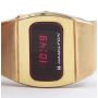 Hamilton QED Red LED 959 Gold RGP Month Date and Day Mens Vintage Watch