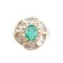 1.12ct Emerald & 0.89 tcw Diamonds 14K yg ring