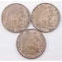 3x Germany 5 Mark silver coins 1935F 1936A 1937A 