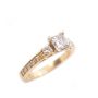 0.52ct Princess cut GIA Diamond 18K yg Ring & .28cts diamonds 
