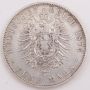 1875 A Germany Prussia 5 Mark silver coin VF+