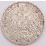 1910 D Germany Bavaria 3 Mark silver coin EF+