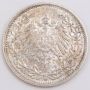 1913 G Germany 1/2 Mark silver coin EF/AU