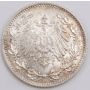 1908 D Germany 1/2 Mark silver coin Choice Uncirculated Guaranteed 63 or better 