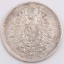 1875 D German One Mark silver coin EF