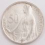 1947 Slovakia 50 korun silver coin AU/UNC