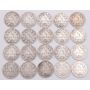 20x Germany 1/2 Mark silver coins