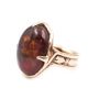 15.28ct Fire Agate 12K yellow gold ring 7.6 grams 