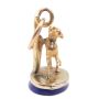14K Gold & Lapis Greyhound or Whippet Figural Fob c1900