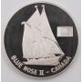 1976 Operation Sail Tall Ships EAGLE 2-oz, CDN BLUENOSE II 1-oz .925 silver