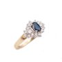 0.52ct Sapphire Ring 0.47ct tcw Diamonds 
