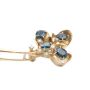 1.66ct Sapphire 14k yg brooch 4-deep blue sapphires 6-diamonds  