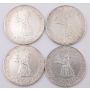 4x 1941 Romania 500 Lei silver coins 4-coins