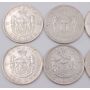 8x 1944 Romania 500 Lei silver coins 8-coins
